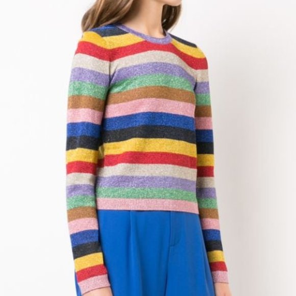 Colorful Striped Women's Top - Picture 4 of 6